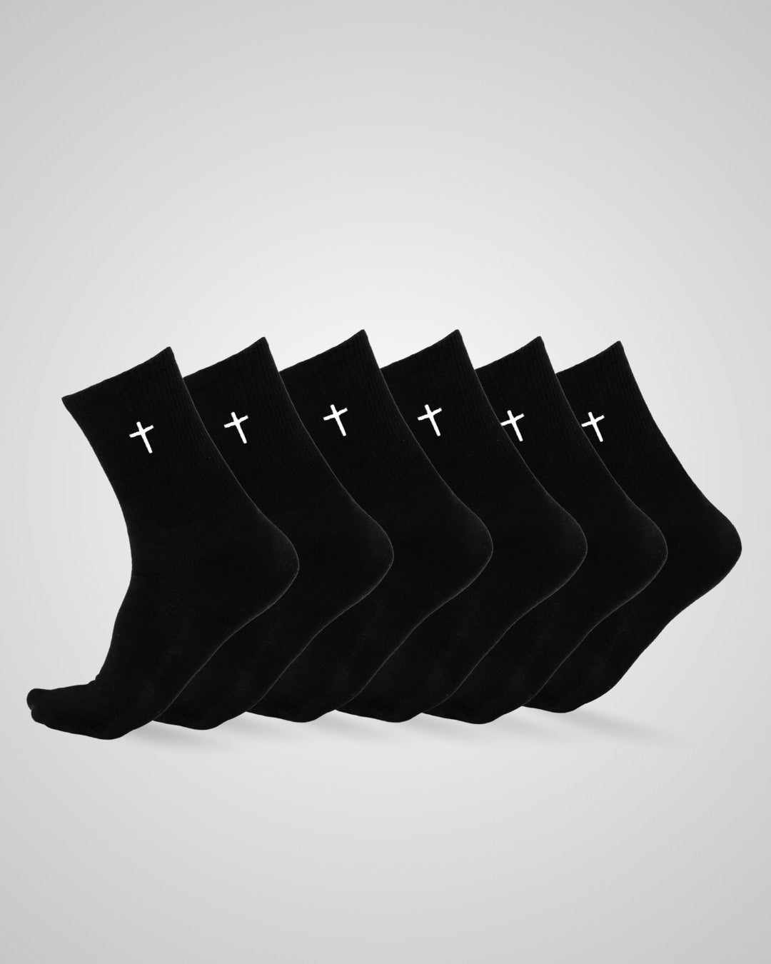 Youth & Women’s Christian Performance Socks 6-Pack - Black
