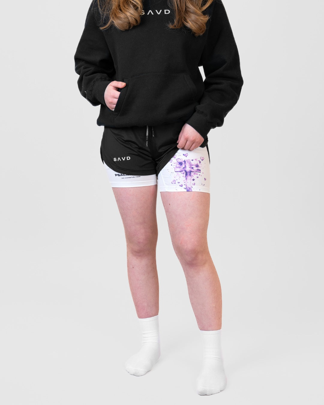 Psalm 139:14 'Wonderfully Made' Girls Performance Shorts