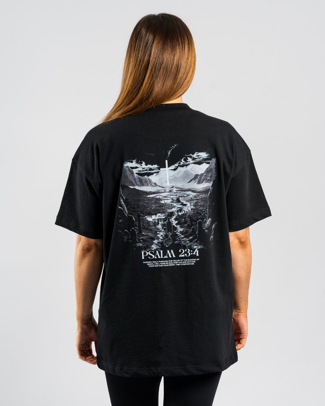 Psalm 23:4 'Shadow of Death' Women’s Oversized T-Shirt