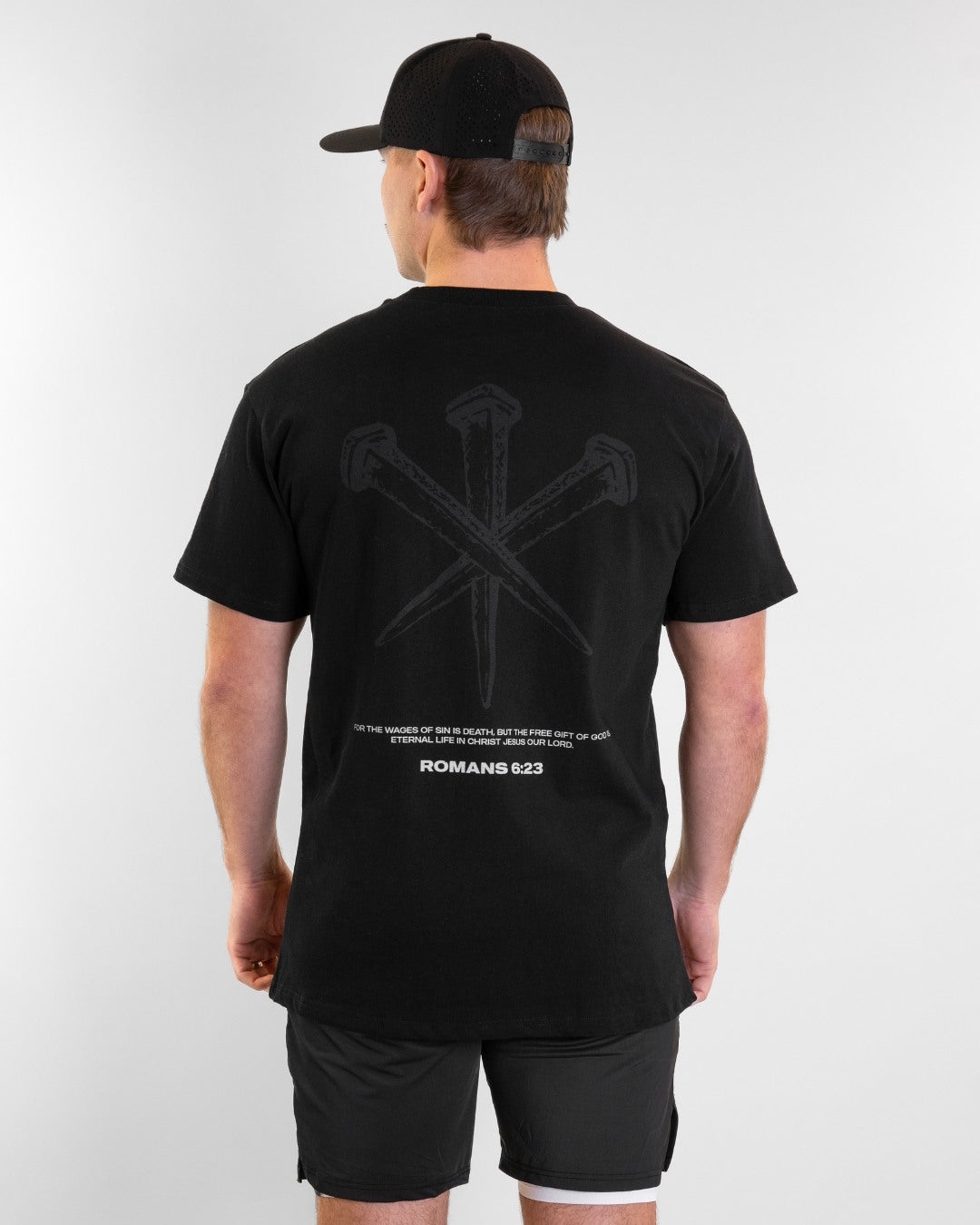 Romans 6:23 Three Nails Oversized T-Shirt