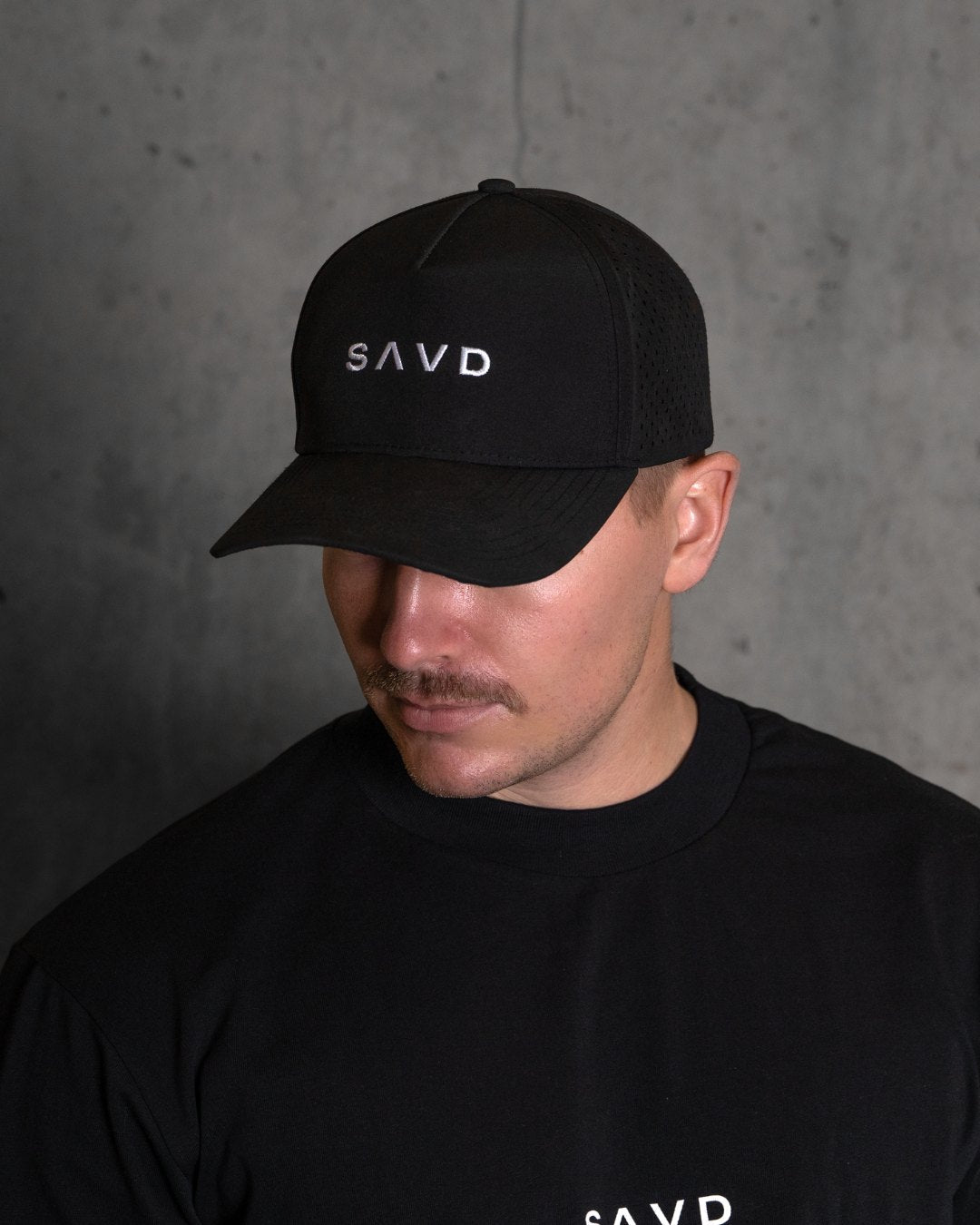 SAVD Perforated Snapback - Black