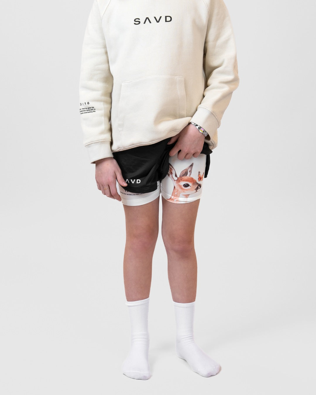 1 Peter 5:7 'Peaceful Trust' Girls Performance Shorts