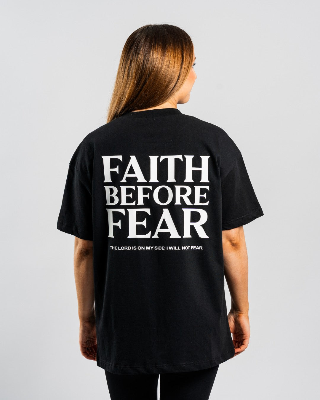 'Faith Before Fear' Women’s Oversized T-Shirt