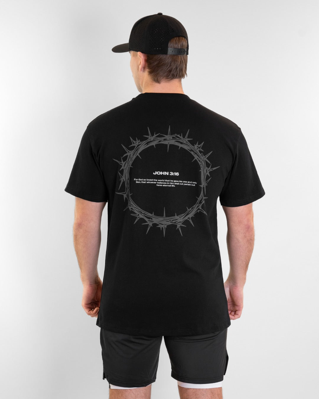 John 3:16 Crown of Thorns Oversized T-Shirt