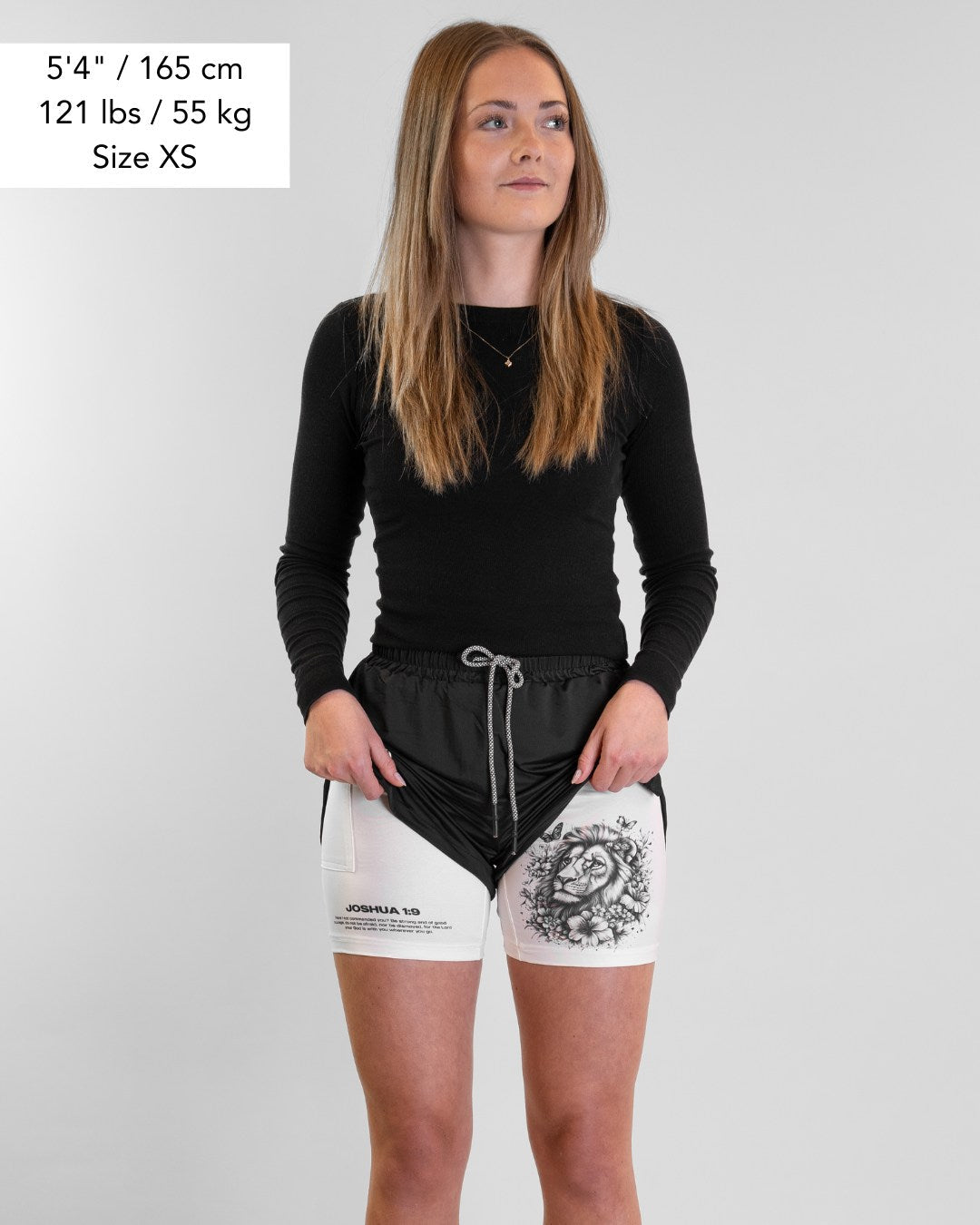 Joshua 1:9 'Courageous Roar' Women's Performance Shorts