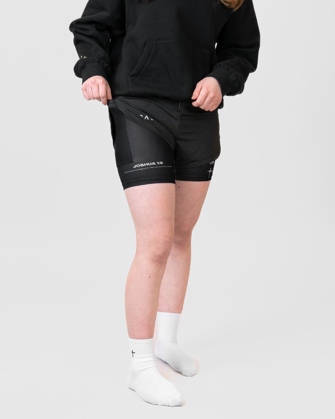 Joshua 1:9 'Lion' Girls Performance Shorts