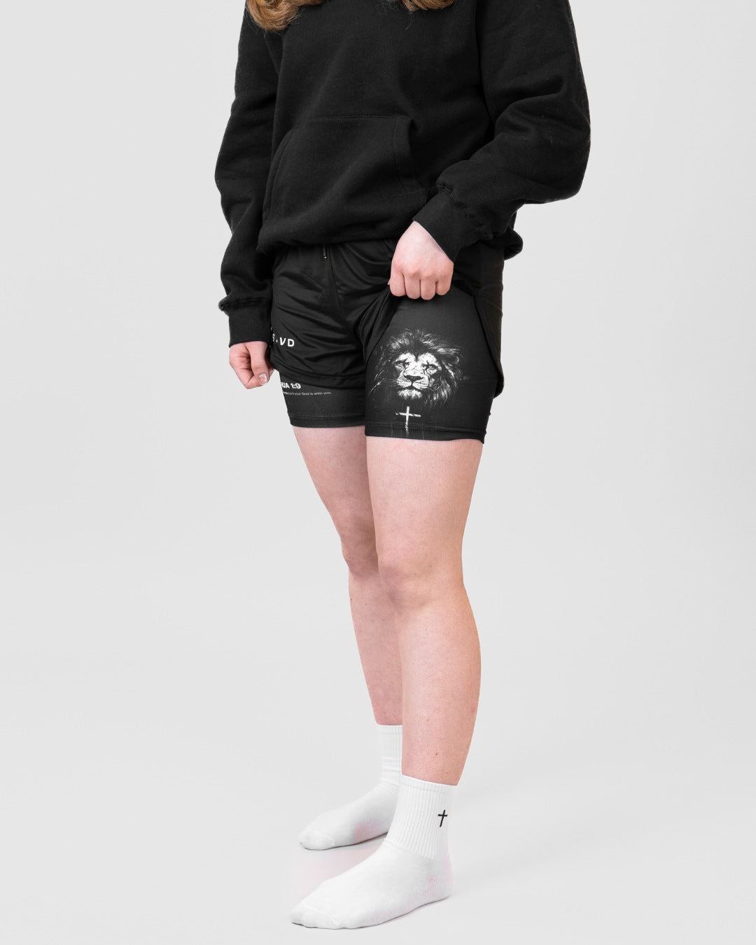 Joshua 1:9 'Lion' Girls Performance Shorts