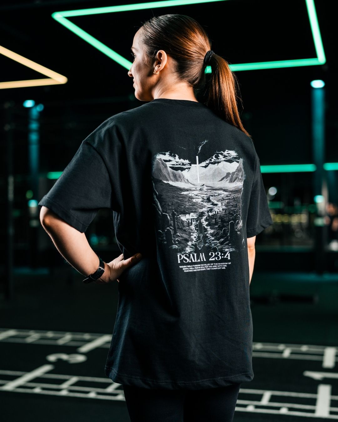 Psalm 23:4 'Shadow of Death' Women’s Oversized T-Shirt
