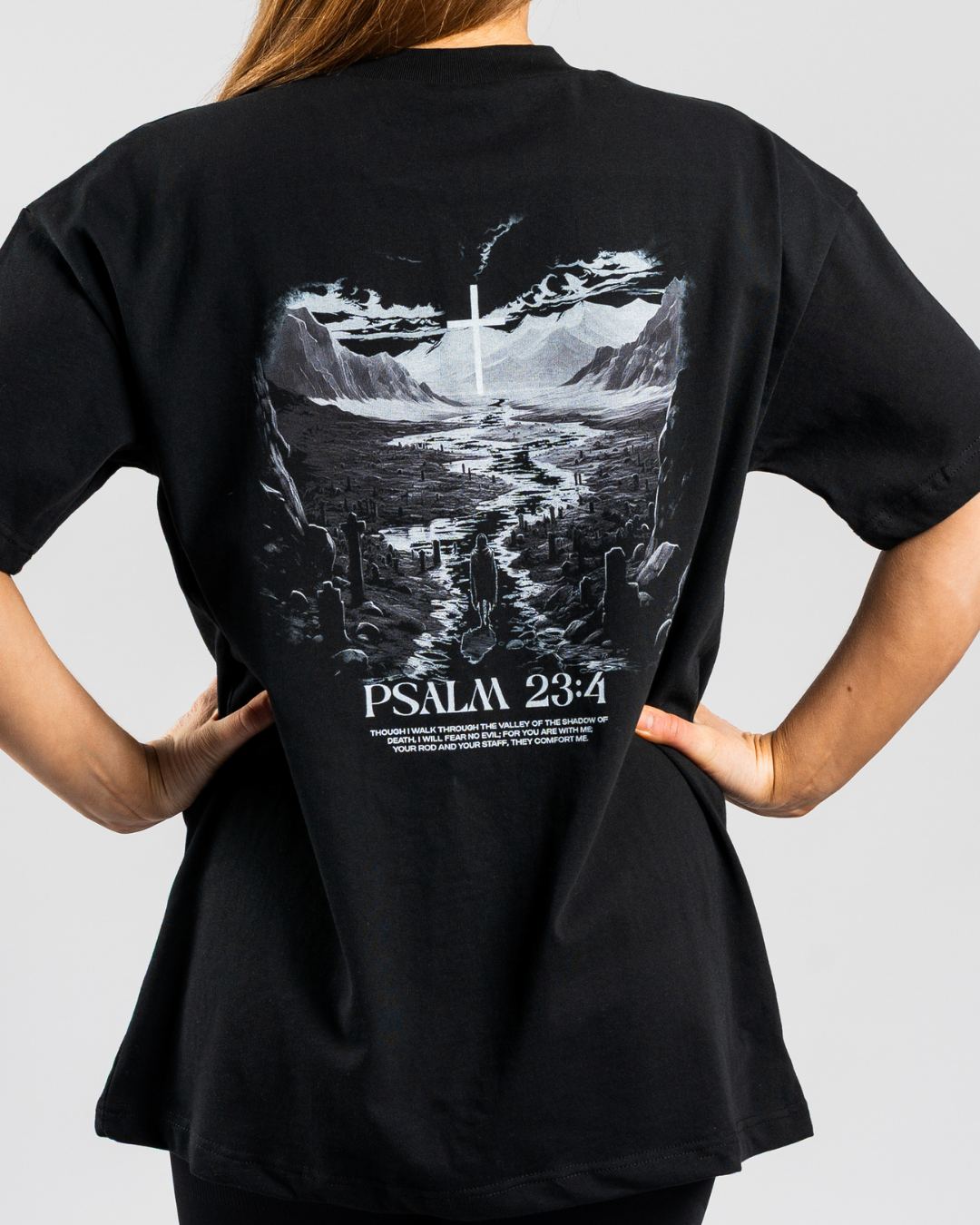 Psalm 23:4 'Shadow of Death' Women’s Oversized T-Shirt