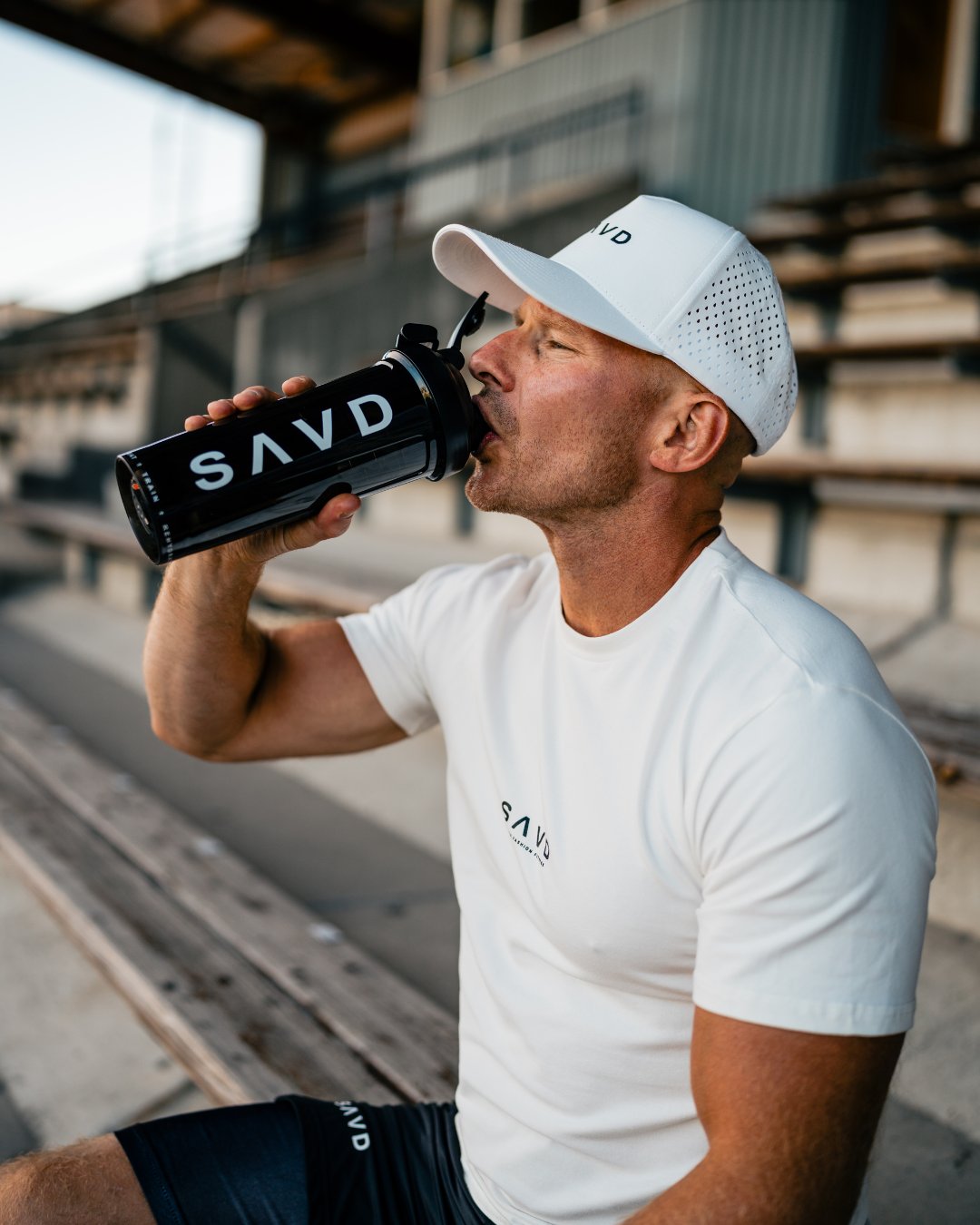 SAVD Shaker Bottle – Pray. Eat. Train. Repeat.